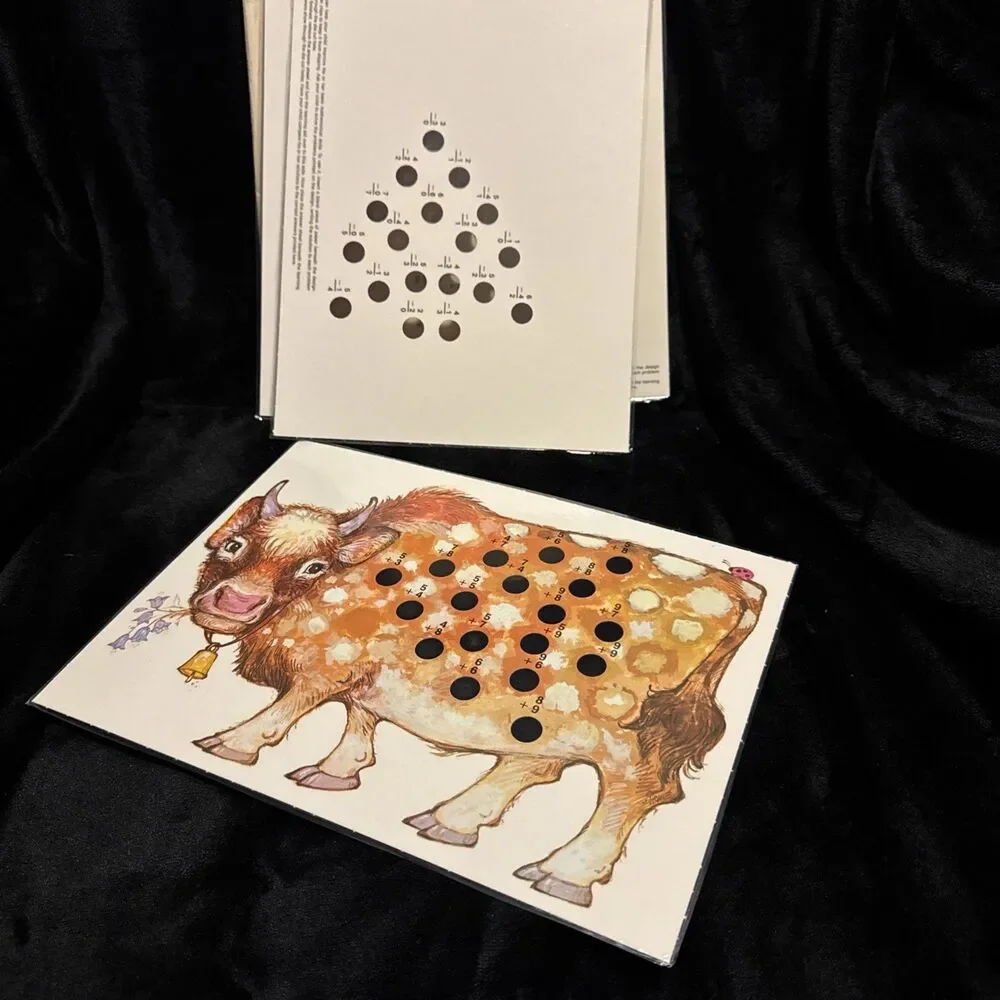 Vintage 1982 Current Arithmetic Animals Math Cards Addition Subtraction 8 Cards